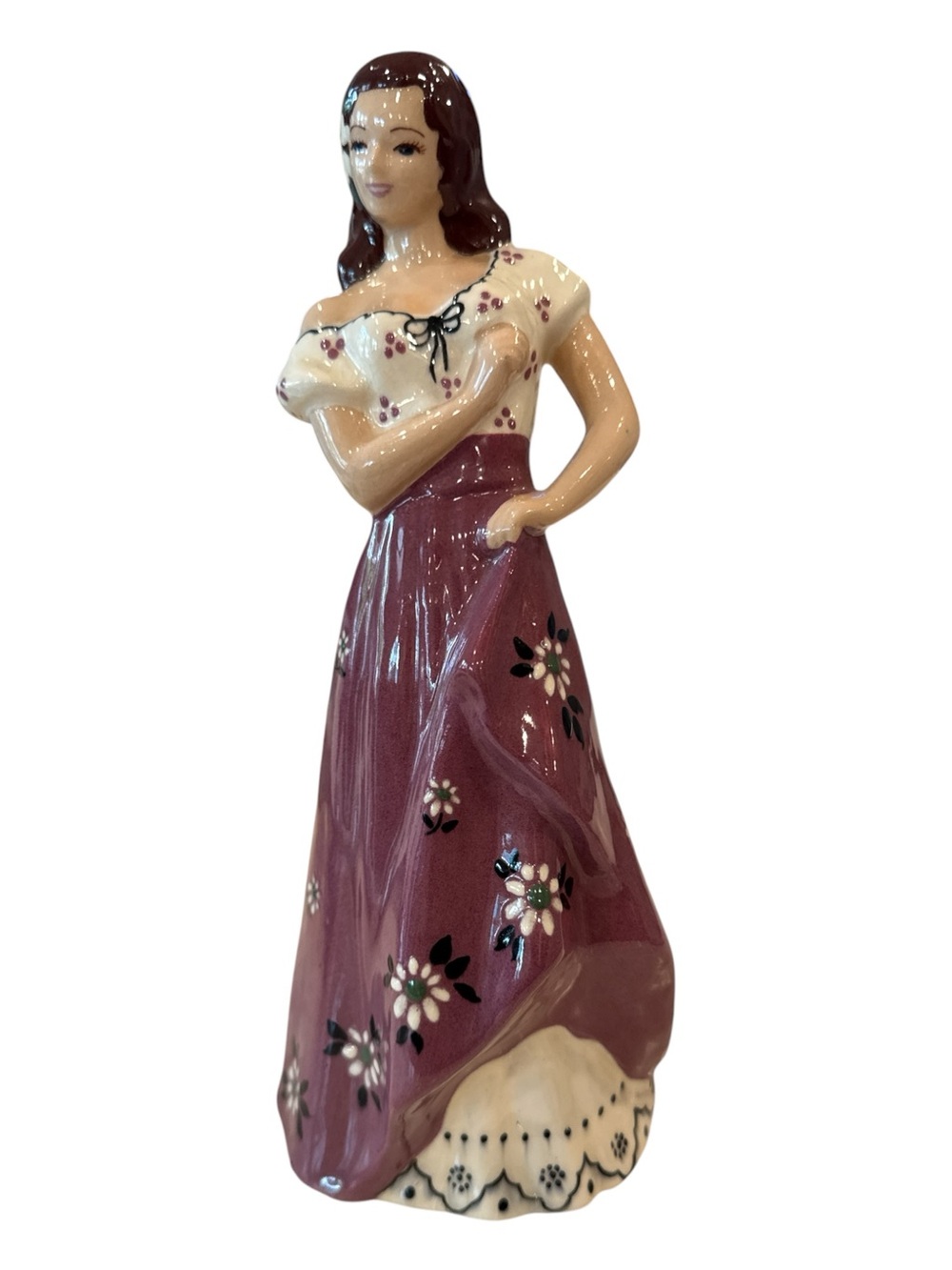Vintage S-Quire Ceramics California Zaida #107 Lady Figurine Hand Painted